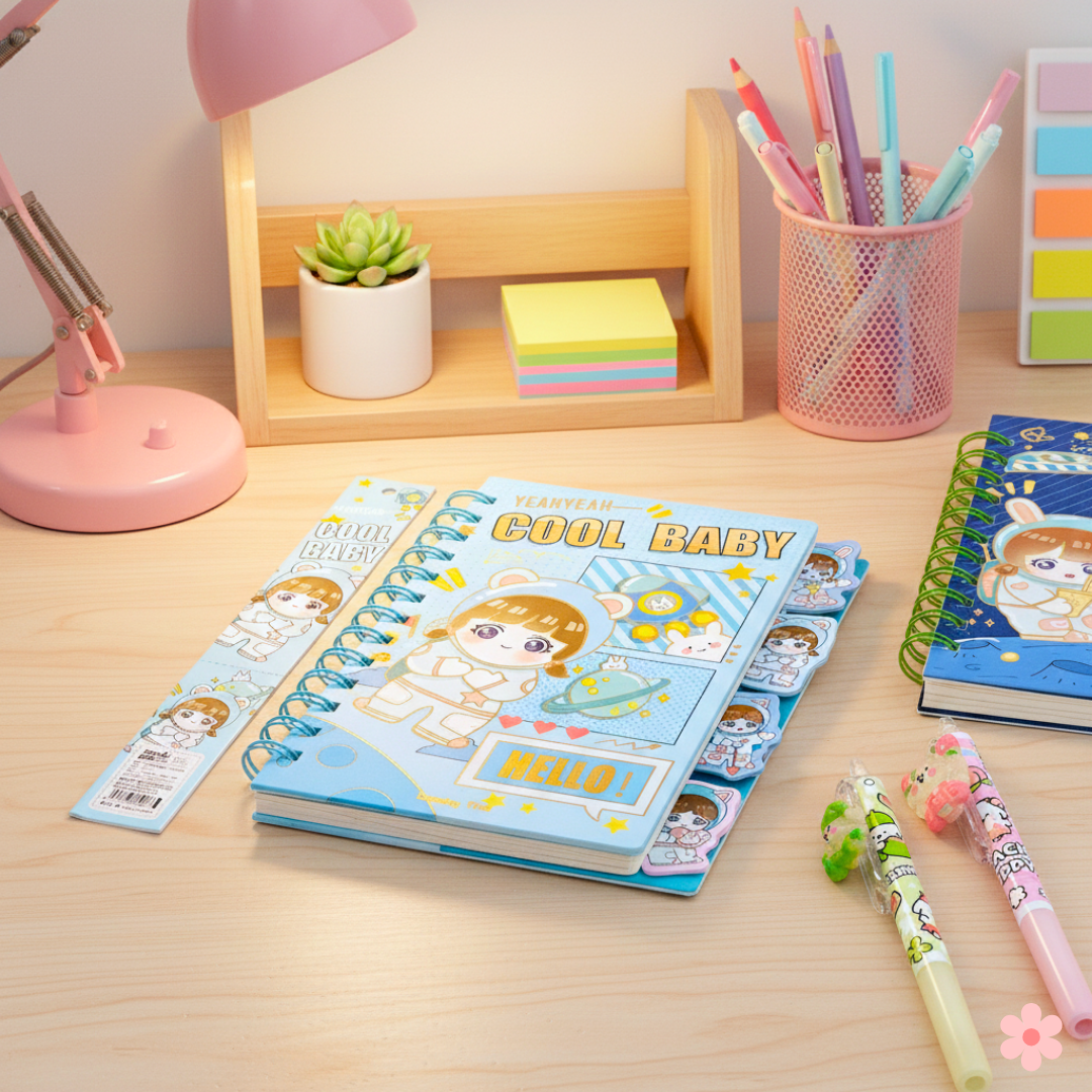 Sky Blue Color Notebook in Astronaut Design - Tinyminymo