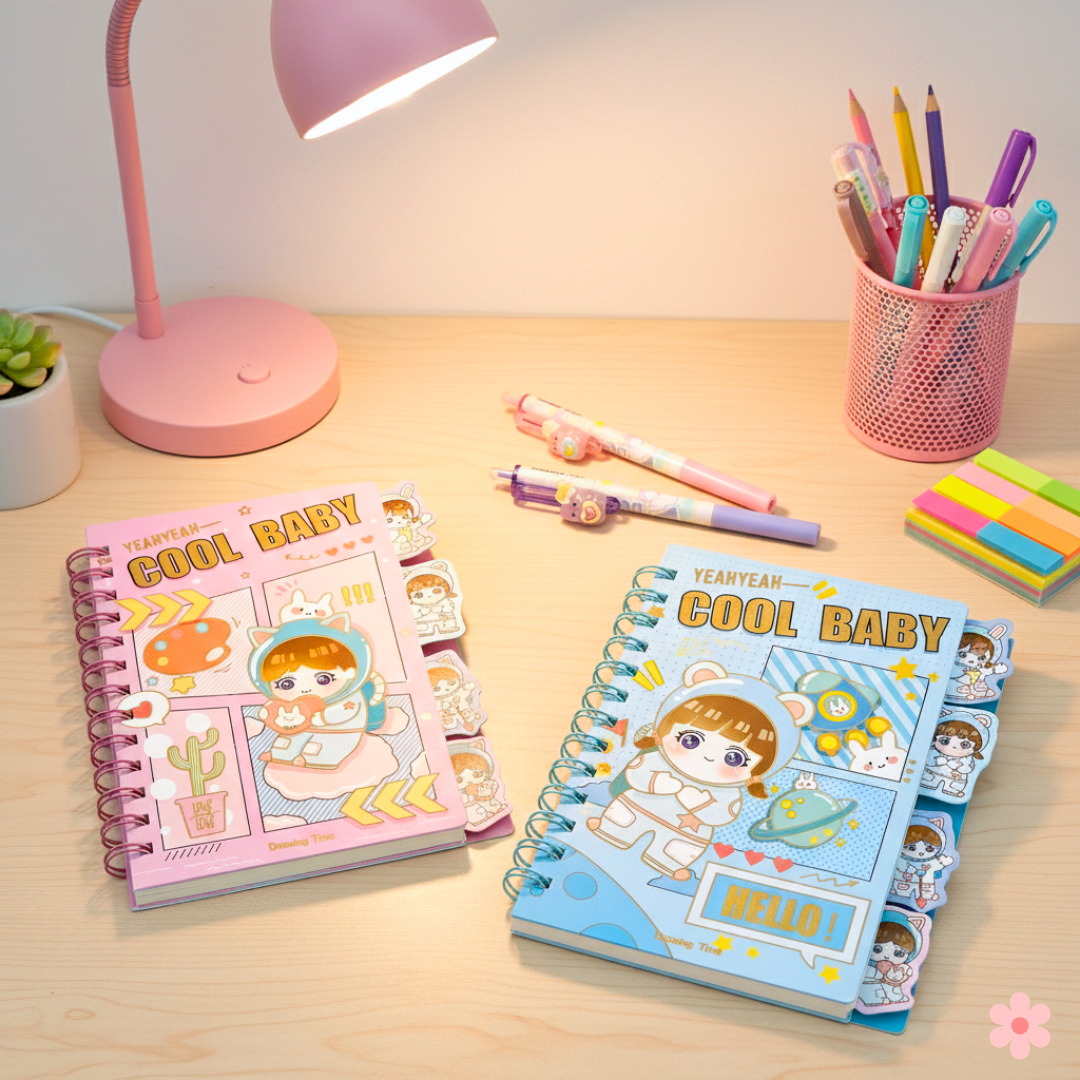 Two Spiral Diary in Astronaut Design - Tinyminymo