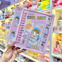 Load image into Gallery viewer, Pink Color Notebook in Astronaut Design - Tinyminymo
