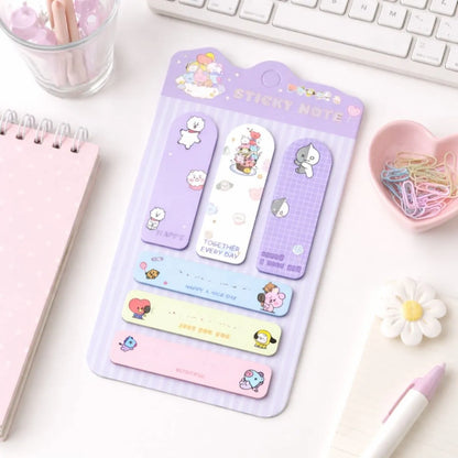 Purple Color of BT21 Sticky Notes - Tinyminymo