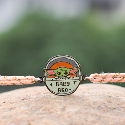 Baby Bro (Yoda) Metal Rakhi - Tinyminymo