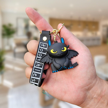 Load image into Gallery viewer, Night Fury Dragon Keychain - Tinyminymo
