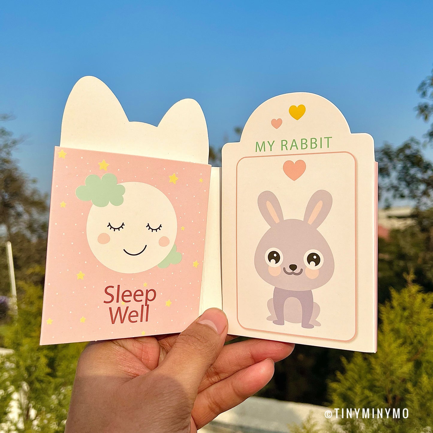 Baby Shower Bunny Foldable Sticky Notes - Tinyminymo