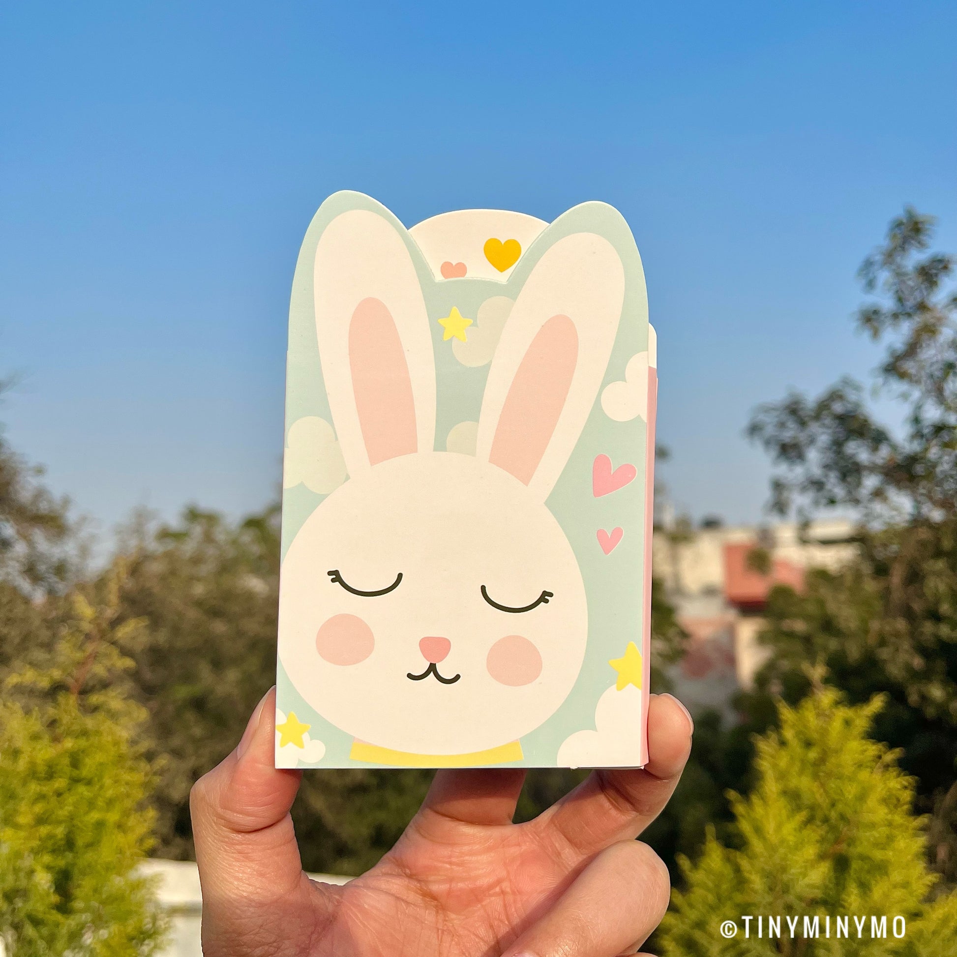 Baby Shower Bunny Foldable Sticky Notes - Tinyminymo
