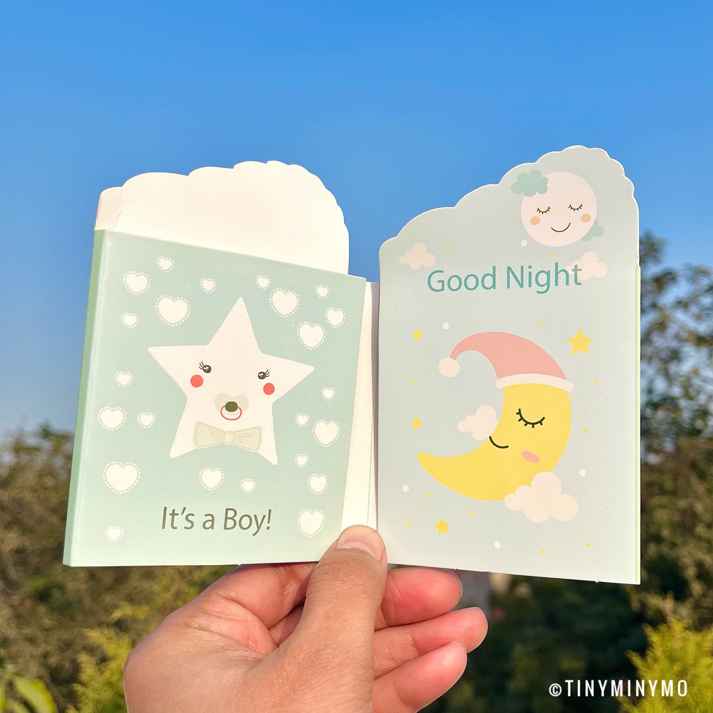 Baby Shower Bunny Foldable Sticky Notes - Tinyminymo