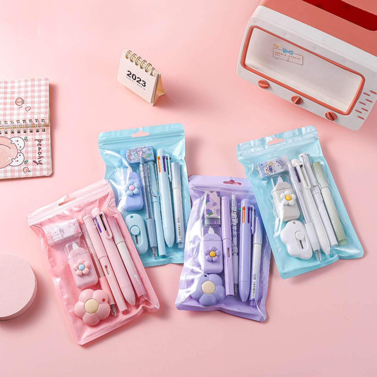 Set of Stationery Items Including Pens, Markers and Pencil - Tinyminymo