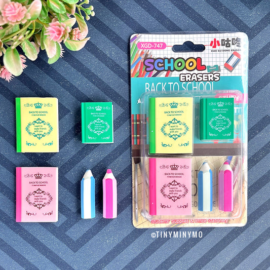 Back to School Eraser Set - Tinyminymo