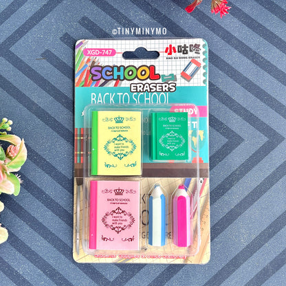 Back to School Eraser Set - Tinyminymo