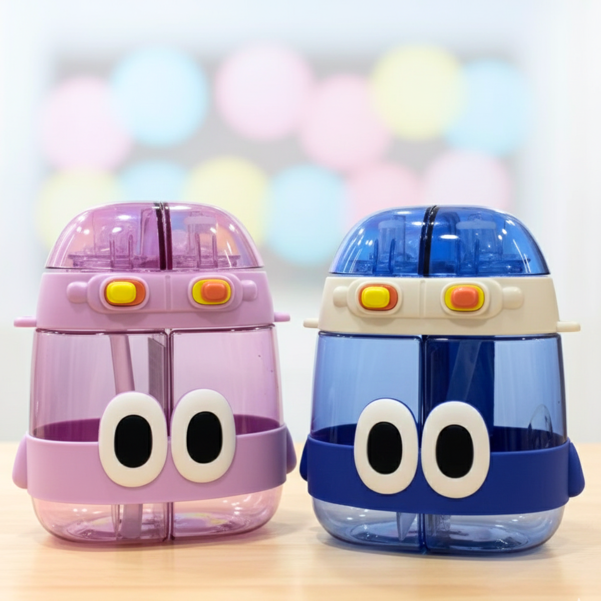 Two Bear Face Dual Water Bottle - Tinyminymo