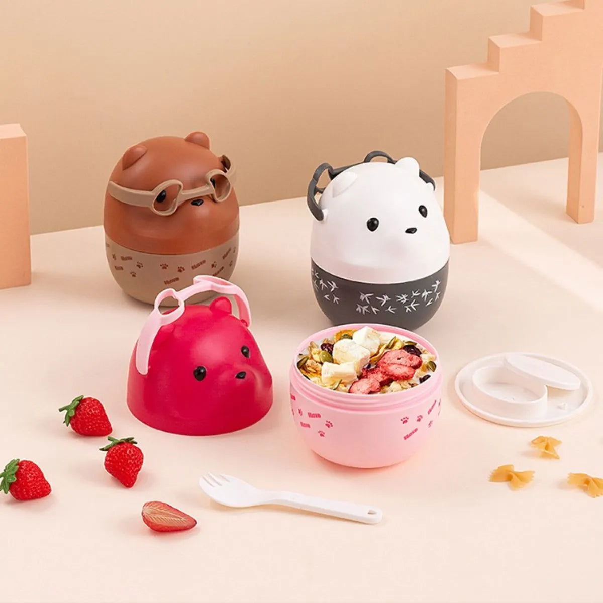Three Designs of Bear Snack Box - Tinyminymo