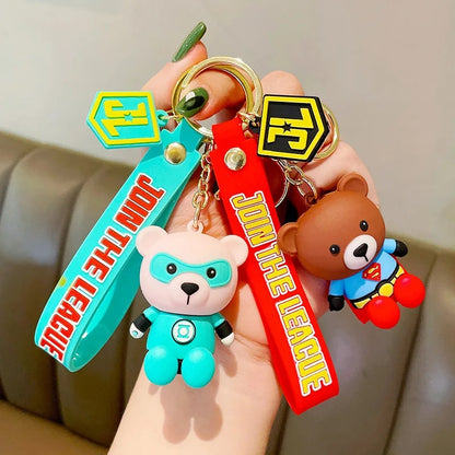 Bear Super Hero 3D Keychain - Tinyminymo
