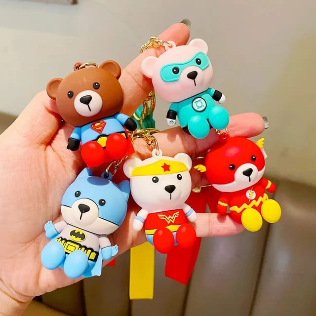 Bear Super Hero 3D Keychain - Tinyminymo