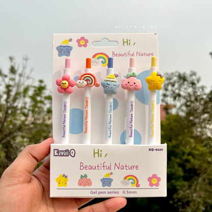 Beautiful Nature Charm Gel Pen Set - Tinyminymo