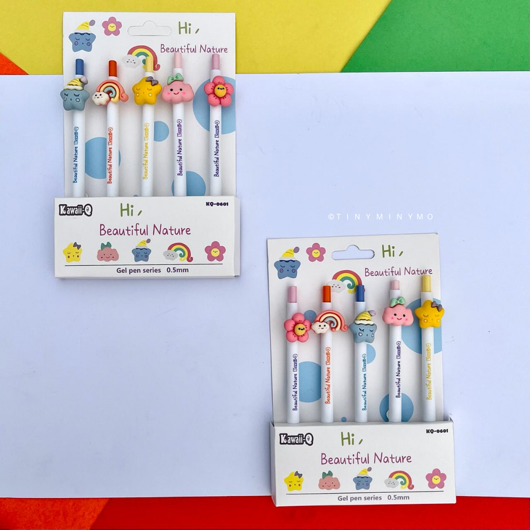 Beautiful Nature Charm Gel Pen Set - Tinyminymo