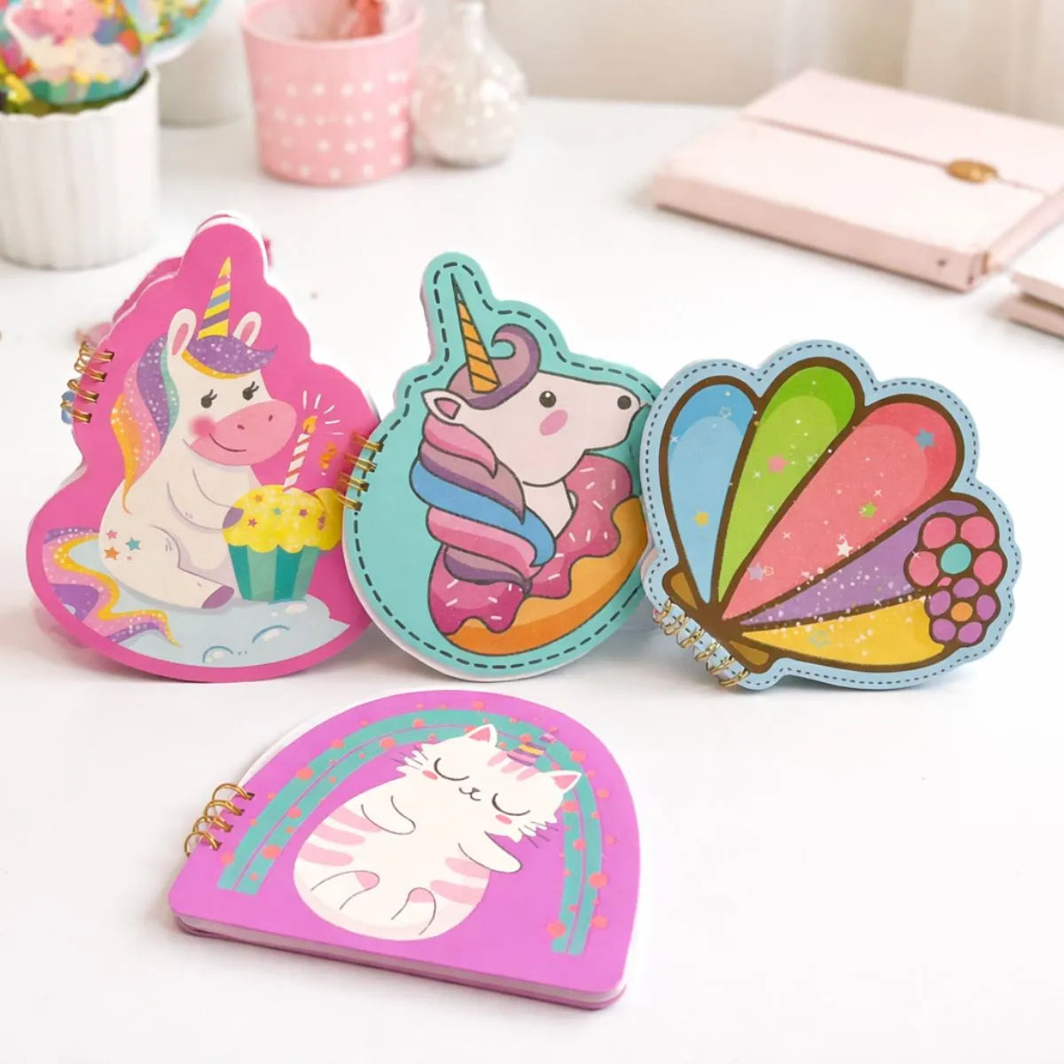 Four Designs of Bling Unicorn Notepads - Tinyminymo