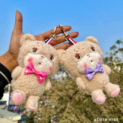 Blushing Teddy Plush 3D Keychain - Tinyminymo