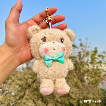 Blushing Teddy Plush 3D Keychain - Tinyminymo
