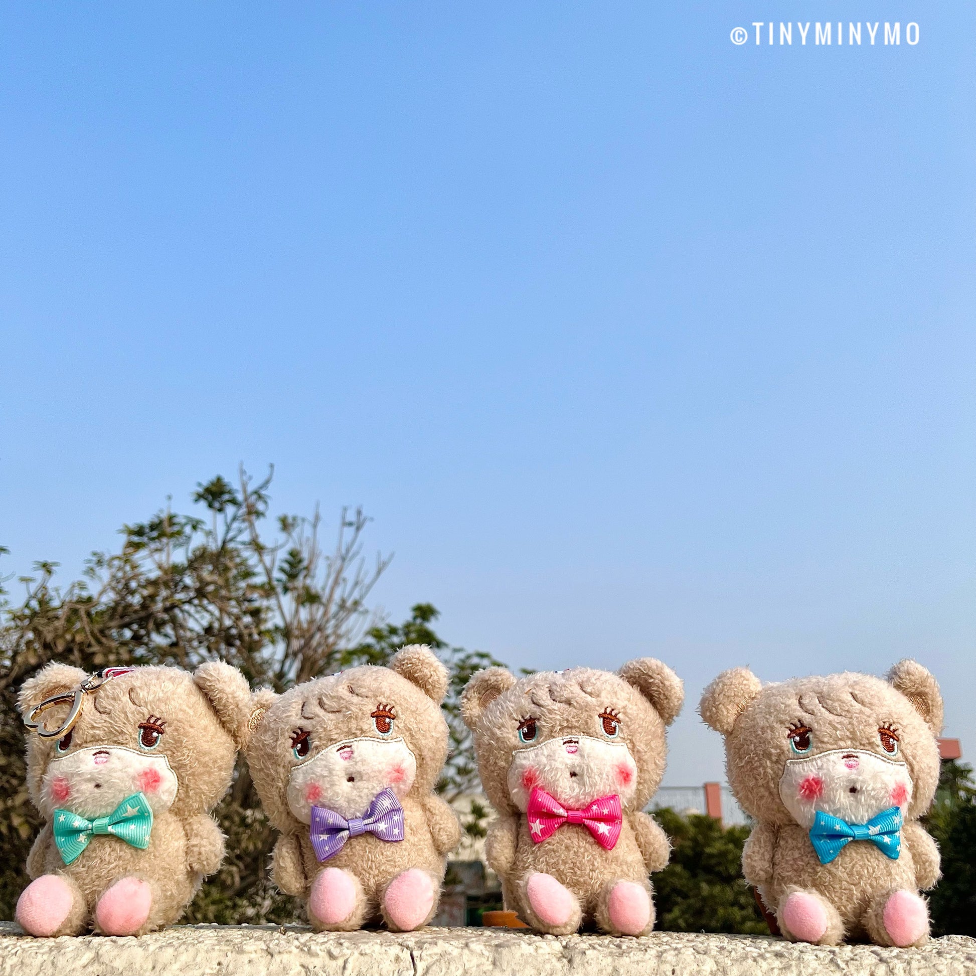 Blushing Teddy Plush 3D Keychain - Tinyminymo
