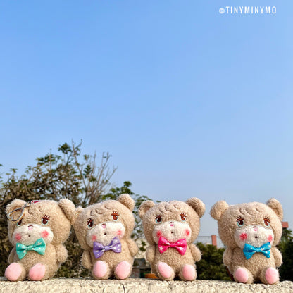 Blushing Teddy Plush 3D Keychain - Tinyminymo