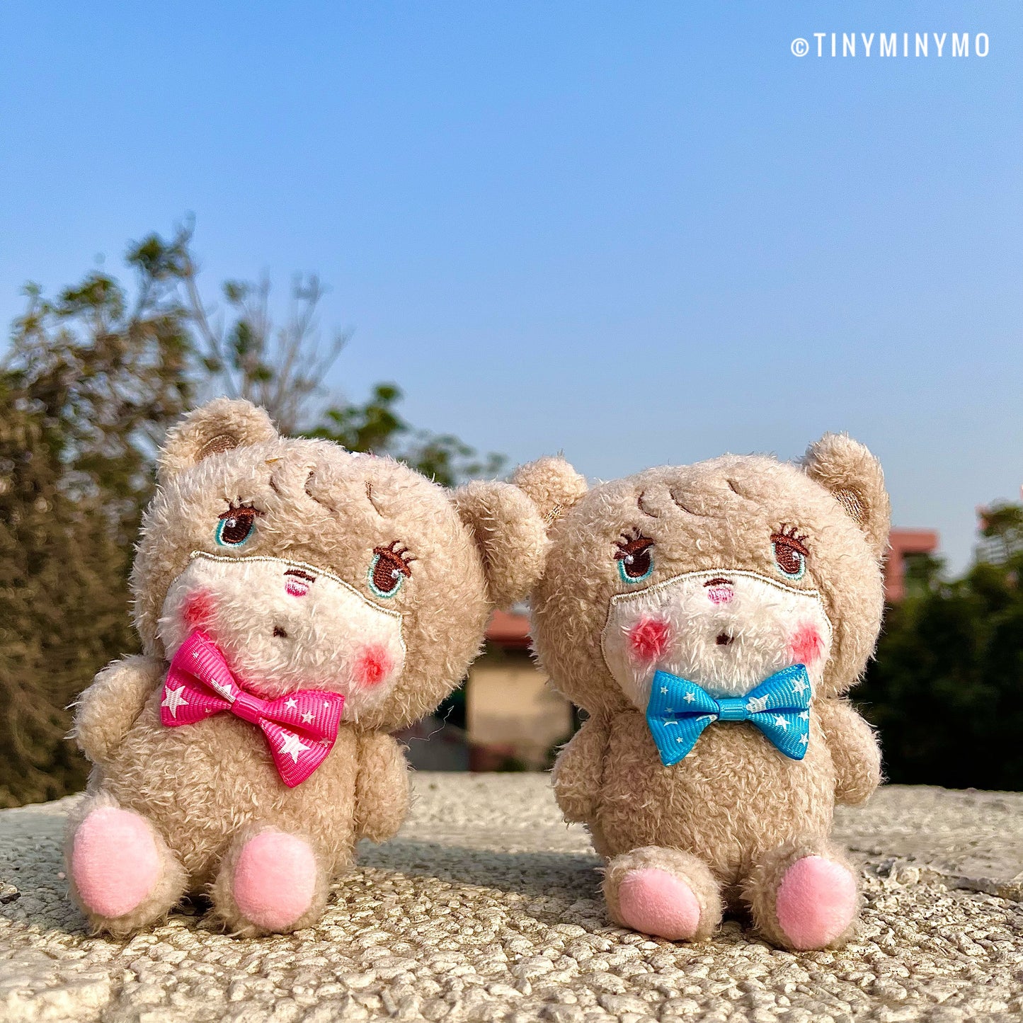 Blushing Teddy Plush 3D Keychain - Tinyminymo