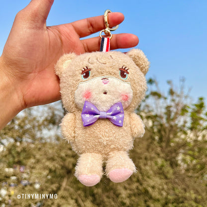 Blushing Teddy Plush 3D Keychain - Tinyminymo