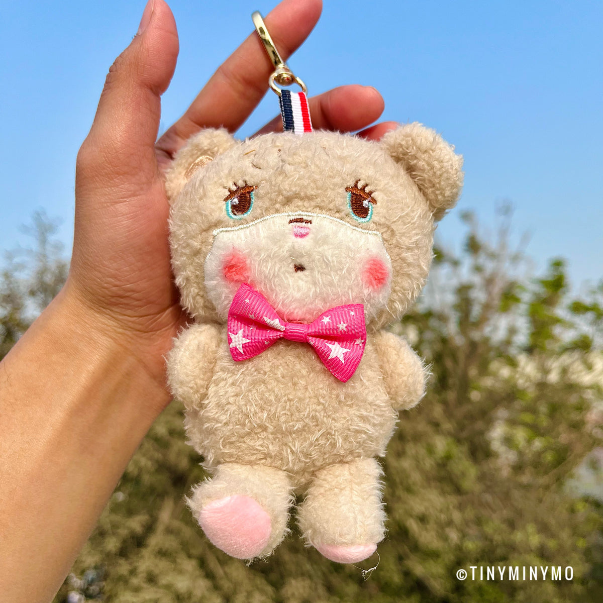 Blushing Teddy Plush 3D Keychain - Tinyminymo
