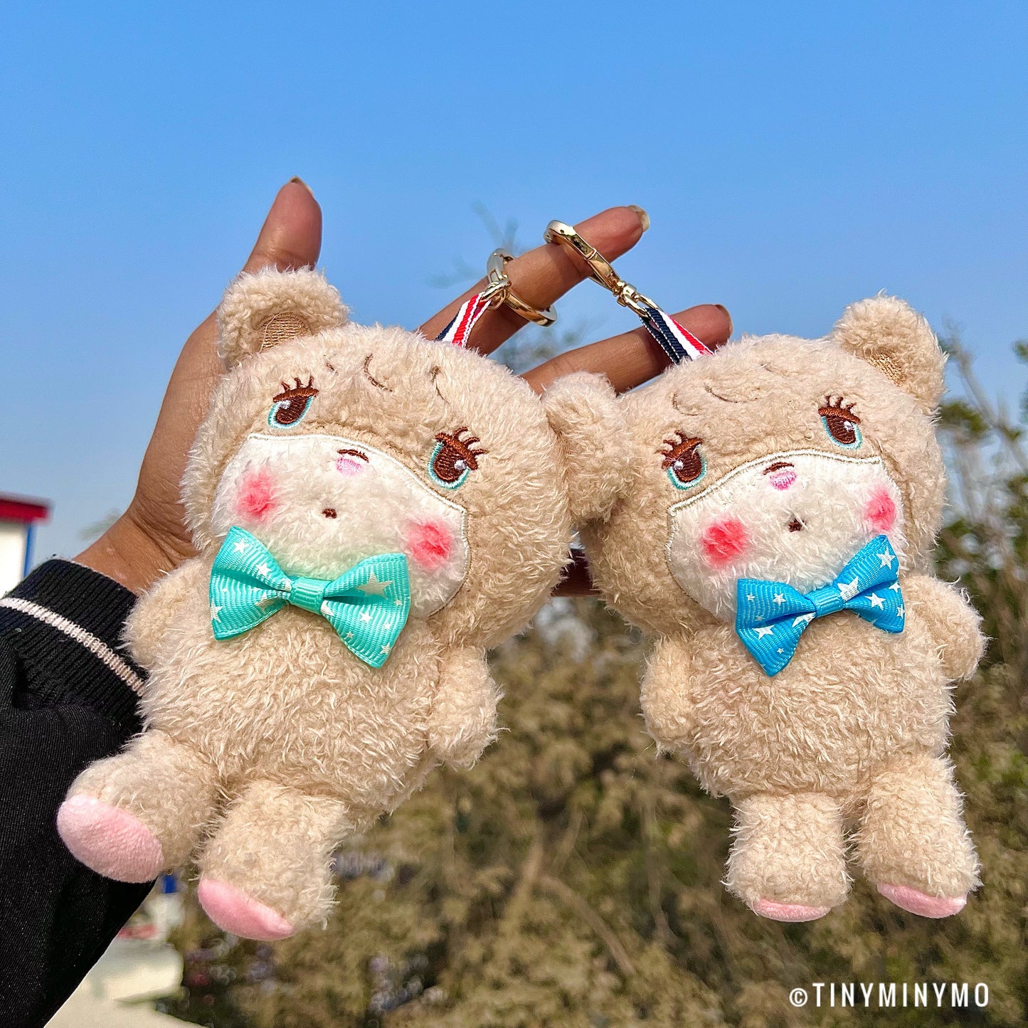 Blushing Teddy Plush 3D Keychain - Tinyminymo