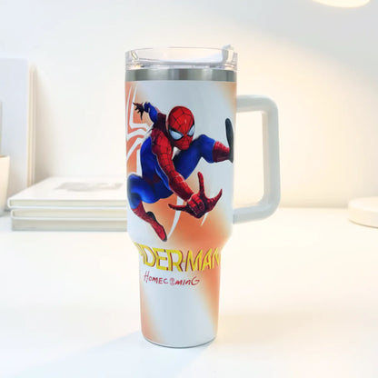 White Color of Spiderman themed Stanley - Tinyminymo