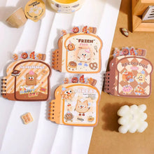 Load image into Gallery viewer, Four Designs of Bread Mini Diary - Tinyminymo
