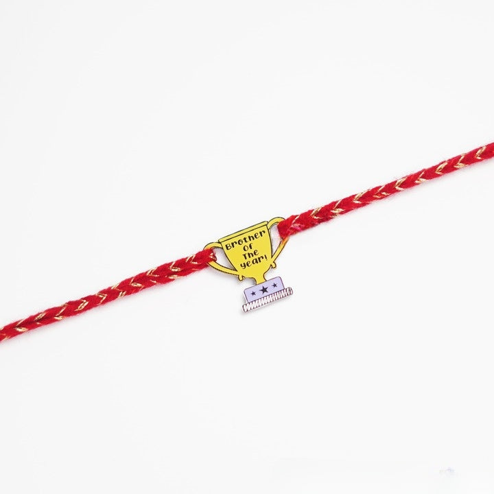 Brother of the year Metal Rakhi - Tinyminymo