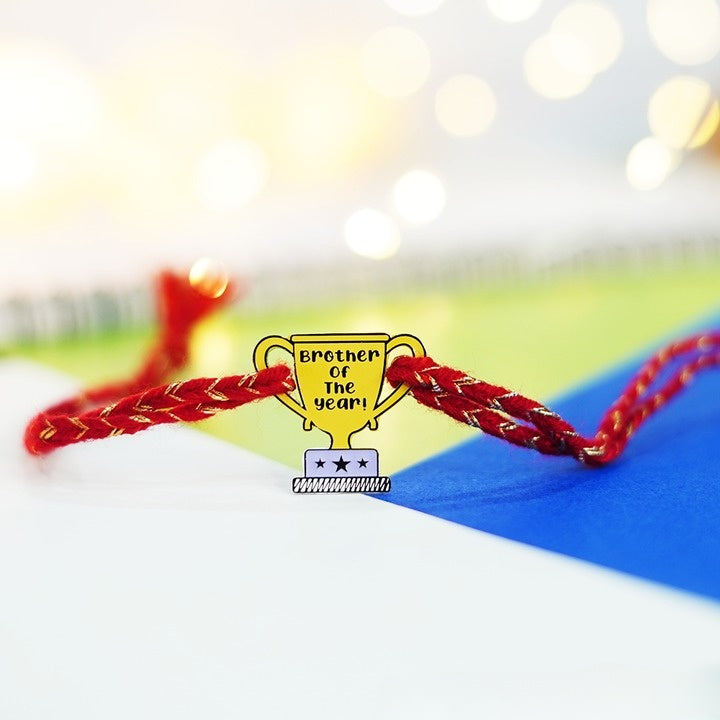 Brother of the year Metal Rakhi - Tinyminymo