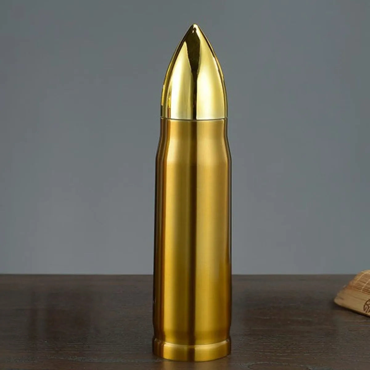 Golden Metallic Bullet-shaped Bottle with Golden Cap - Tinyminymo