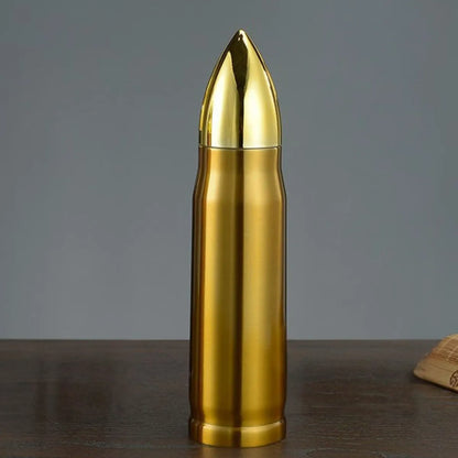 Golden Metallic Bullet-shaped Bottle with Golden Cap - Tinyminymo
