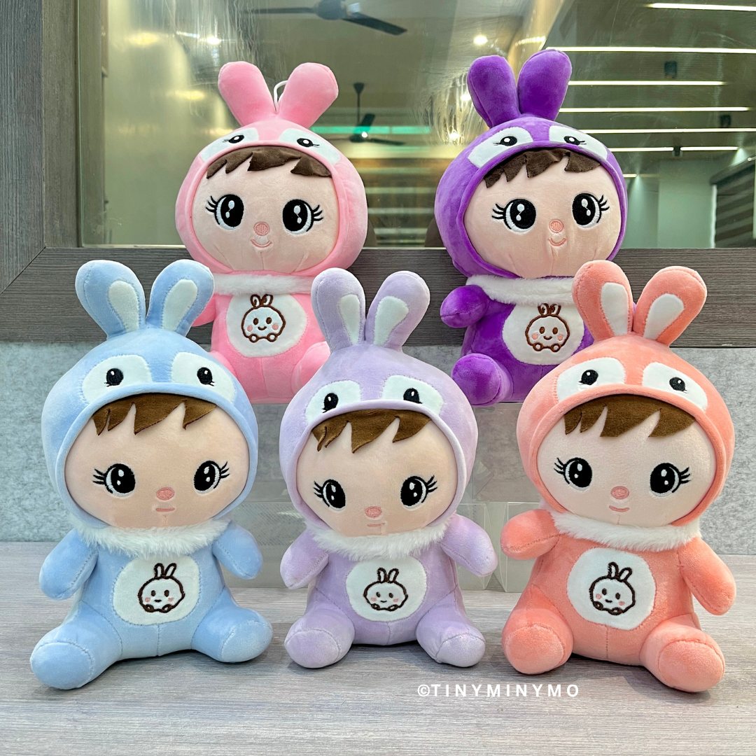 Five Different Colour of Bunny Cosplay Little Girl Soft Toy in Different Size - Tinyminymo