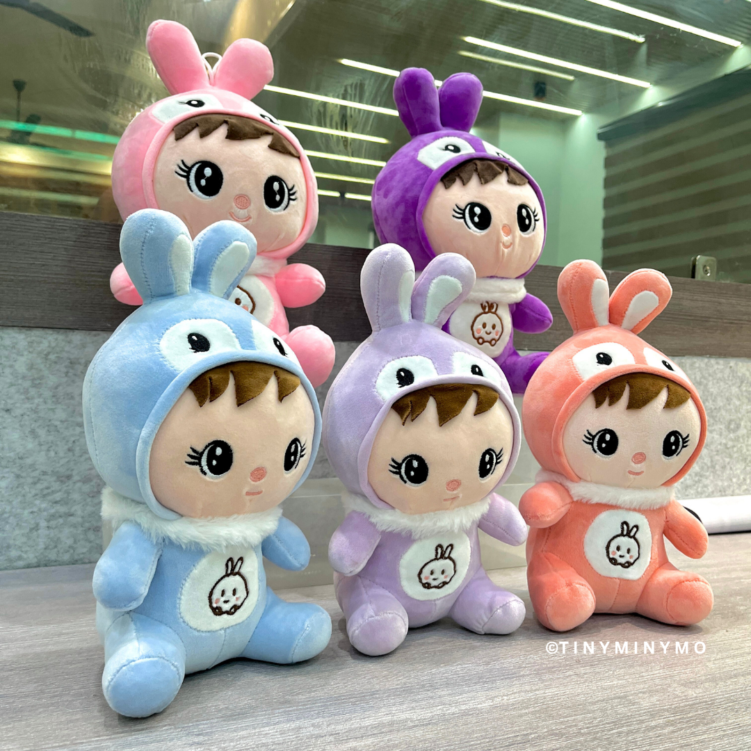 Five Color of Bunny Cosplay Little Girl Soft Toy in Different Sizes - Tinyminymo