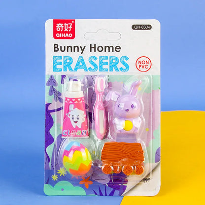 Bunny Home Eraser Set - Tinyminymo