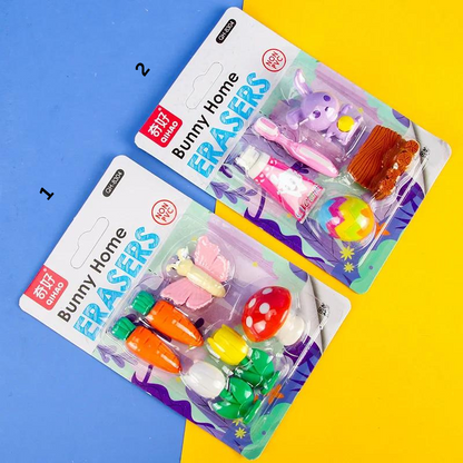 Bunny Home Eraser Set - Tinyminymo
