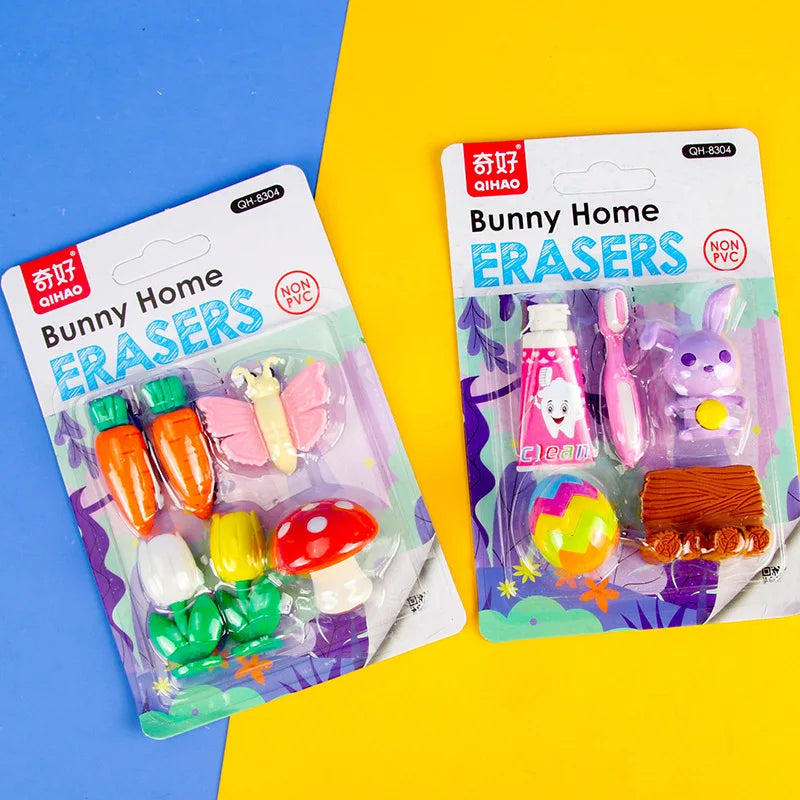 Bunny Home Eraser Set - Tinyminymo