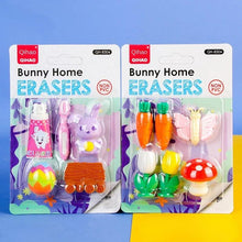 Load image into Gallery viewer, Bunny Home Eraser Set - Tinyminymo
