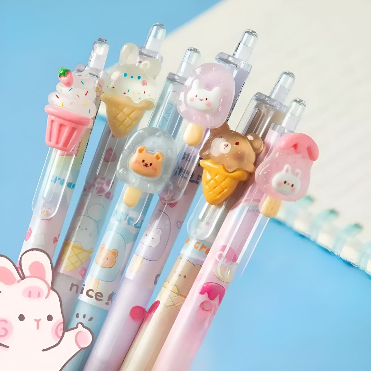 Bunny and Bear Gel Pen - Tinyminymo
