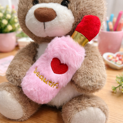 Bear with Lipstick Soft Toy - Tinyminymo