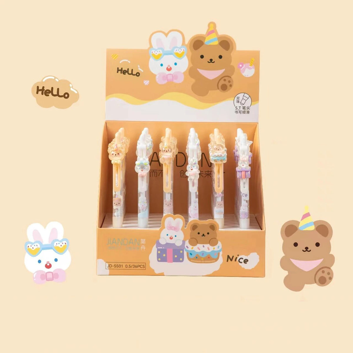Bunny and Bear Party Gel Pen - Tinyminymo