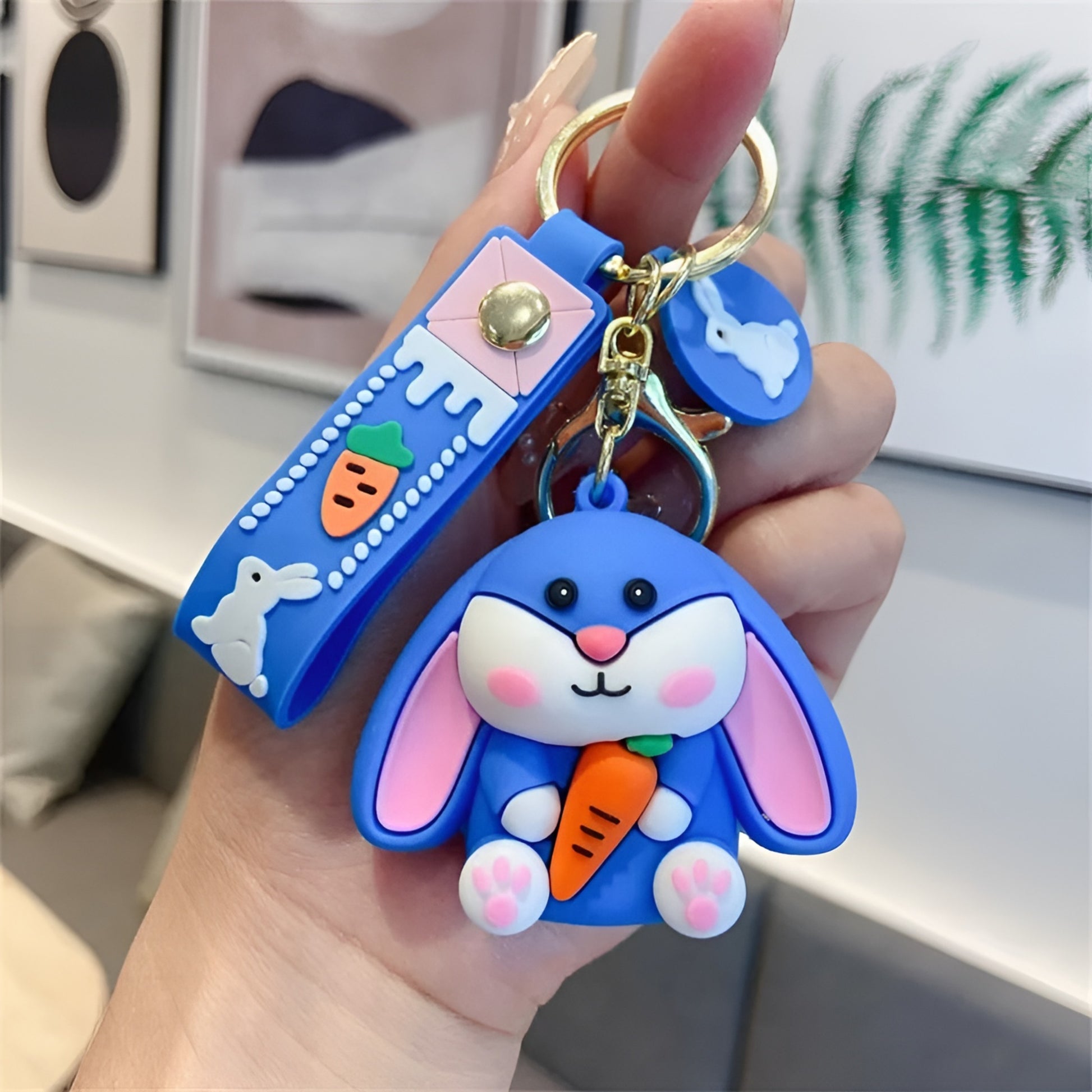 Bunny with Carrot 3D Keychain - Tinyminymo