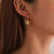 Gold Butterfly Hoop Earrings - Tinyminymo