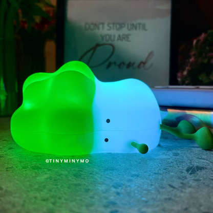 Cabbage Silicone Night Light with Blue Lights On - Tinyminymo