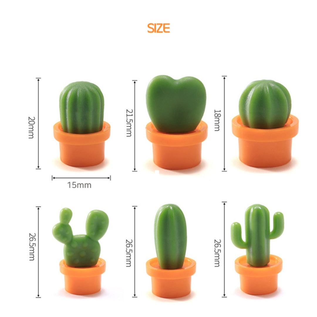 Cactus Fridge Magnet - Set of 6 - Tinyminymo