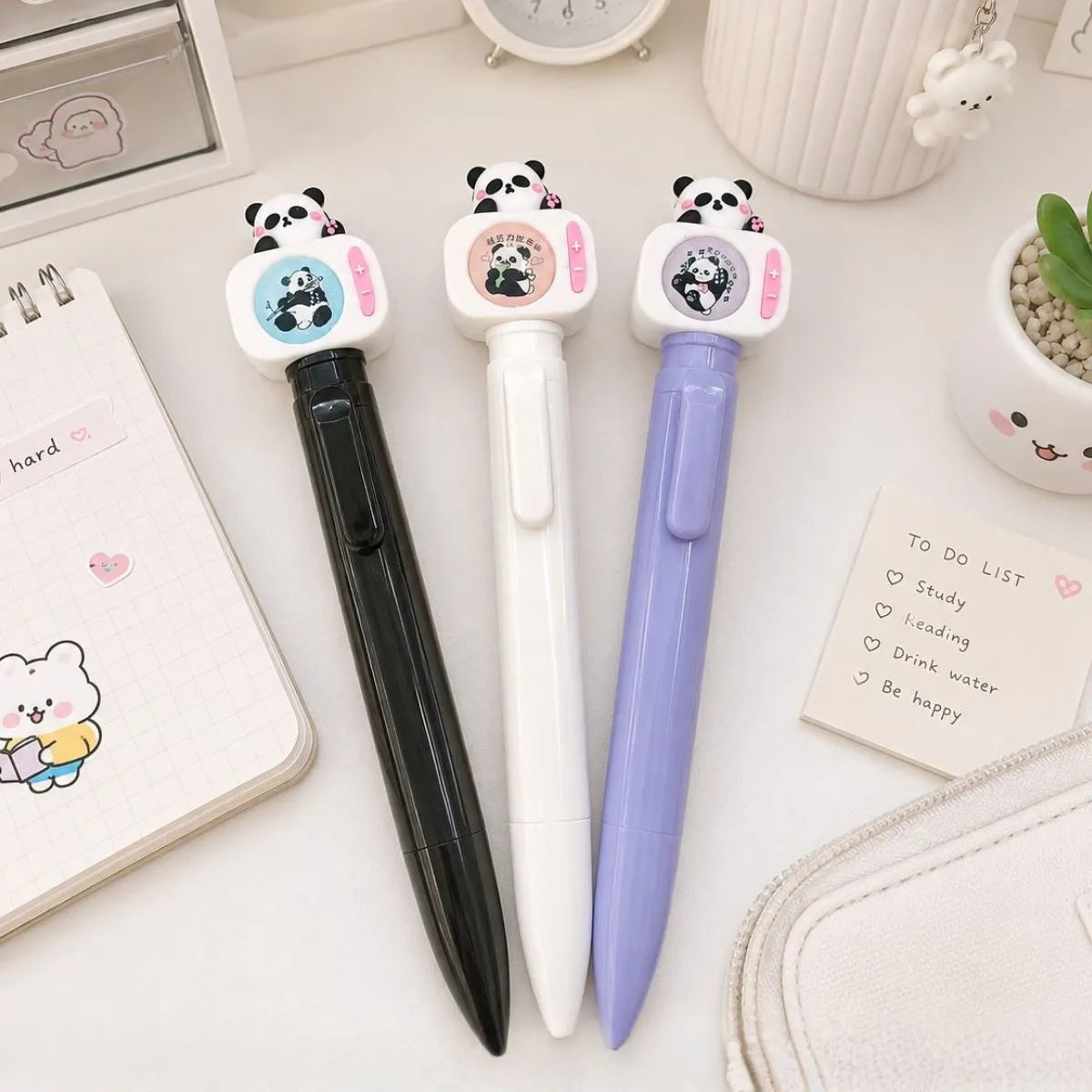 Three Colors of Panda Camera Pen - Tinyminymo