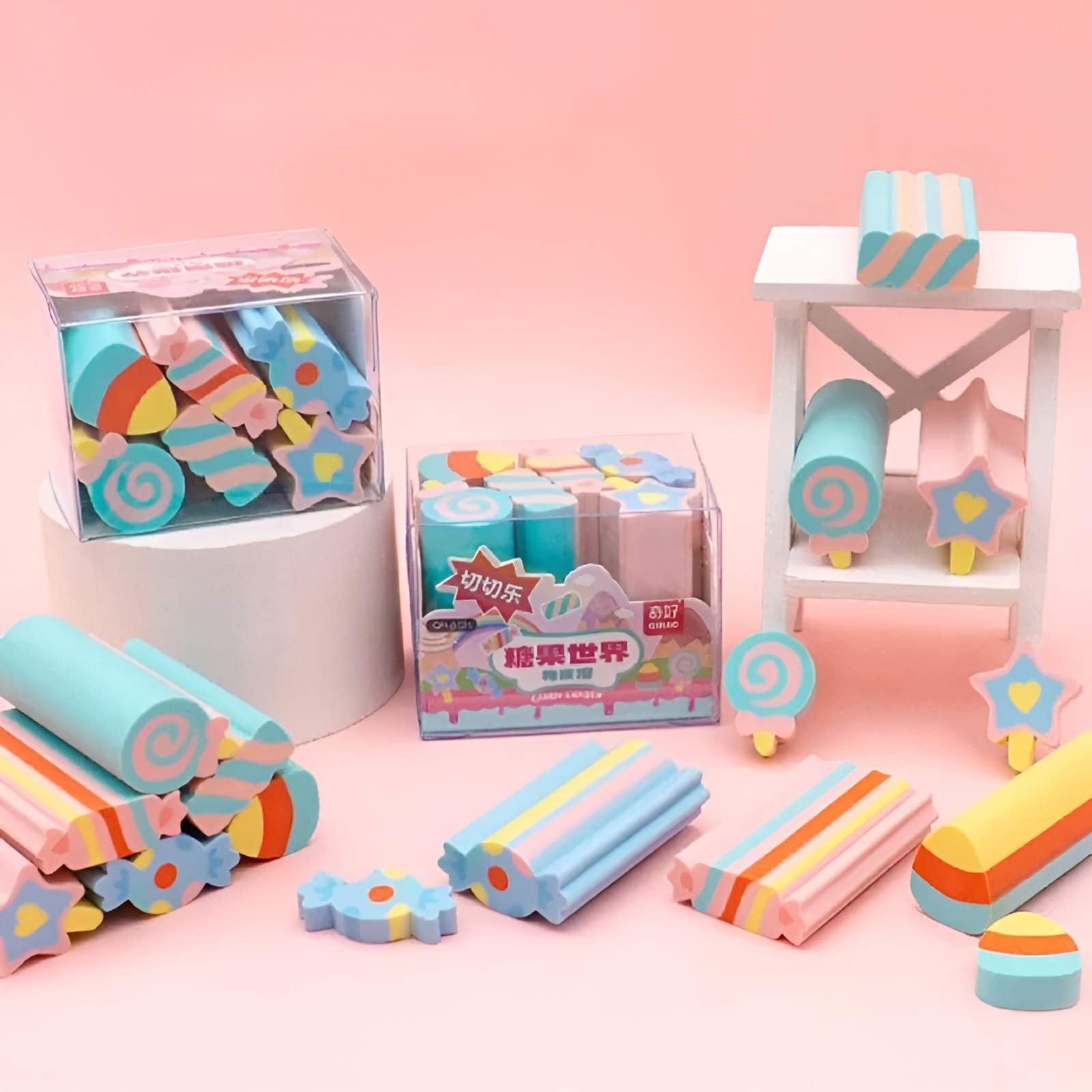 Candy Long Eraser Set - Tinyminymo