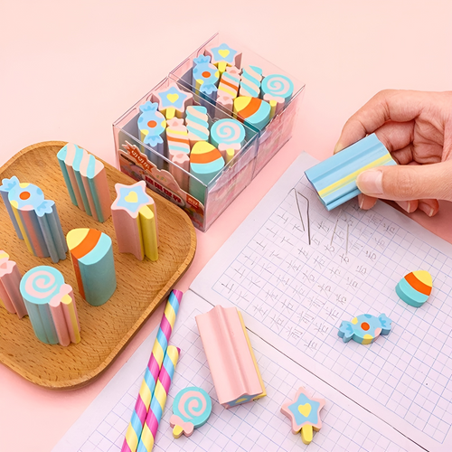 Candy Long Eraser Set - Tinyminymo