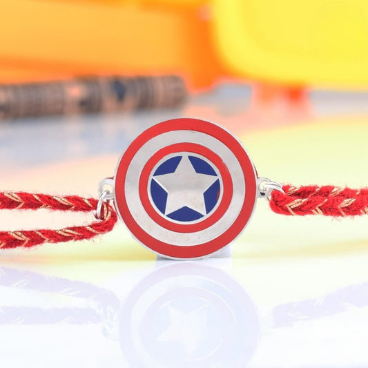 Captain America Metal Rakhi - Tinyminymo